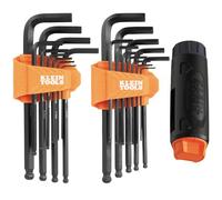 KLEIN TOOLS BLS22H Long Ball-End T-Handle Hex Key Wrench Set, 22-Key SAE and Metric, 1/16-Inch to 3/8-Inch, 1.5 to 10 mm