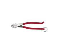Klein Tools D248-9STT Pliers, Ironworker's Diagonal Cutting Pliers with High-Leverage Design ad Split Ring for Tethering, 8-Inch