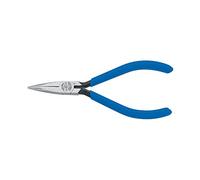 Klein Tools D321-41/2C Electronics Pliers, Slim Needle Nose, Spring Loaded, 5-Inch, Lightweight, Knurled Jaws, Curved Handle