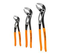 Klein Tools D5053KIT 3-Piece Classic Klaw Pump Pliers Set, 7-Inch, 10-Inch, and 12-Inch Pump Pliers, Compact Design with V-Jaw and Hardened Teeth for Maximum Torque