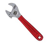 KLEIN TOOLS D506-4 Adjustable Drive Wrench, Forged with High Polish Chrome Finish and a Plastic Dipped Handle, 4-Inch