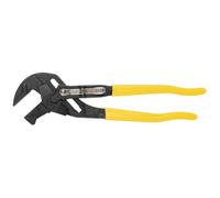 Klein Tools D53012 Plier Wrench, High Leverage Multi-Use Pump Plier with Adjustable and Reversible Double-Sided Jaw, Smooth and Knurled Teeth, 12-Inch