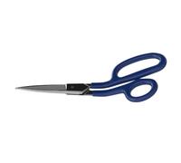 Klein Tools G718LRC Heavy-Duty Carpet Shear, Made in USA, 9-Inch Nickel-Plated Scissors with Offset Curved Handles, Carpet Installation, Fabric, Upholstery, Professional or DIY Usage