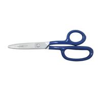 Klein Tools G718LRCB Scissors, Made in USA, Heavy Duty Carpet Shear with Large Ring, Curved Handles and Blunt Tips for Trimming Carpet Pile, 9-Inch