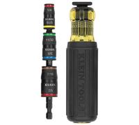 Klein Tools Impact Driver, 7-in-1 Impact Flip Socket Set with Handle, 6 Hex Driver Sizes Plus a 1/4-Inch Bit Holder 32900