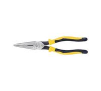 Klein Tools J203-8 8-Inch Needle Nose Pliers, Heavy Duty Cutting, Extended Handles, High Leverage, Induction Hardened with Hot-Riveted Joint