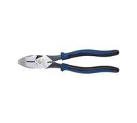 Klein Tools J213-9NE Side Cutter Linemans Pliers, High Leverage, 9-Inch, Streamlined Design, Color Coded