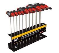 Klein Tools JTH610EB Ball End T-Handle Hex Key Set, SAE Inch Sizes Allen Wrench Set with 6-Inch Blades, Stand Included, 10-Piece