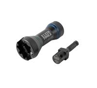 Klein Tools NRHDM 5-in-1 Mini Impact Socket Set, 1/4-Inch, 1-Inch, 1-1/8-Inch Triple Square Bit Socket with Small and Large Alignment Slots