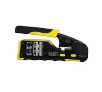 Klein Tools Pass-Thru Modular Wire Crimper, All-in-One Tool Cuts, Strips, Crimps, Fast and Reliable VDV226-110, Yellow/Black, Pack of 1