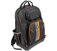 KLEIN TOOLS Unisex's Tool Bag Tradesman Pro Extra-Large 40-Pocket Electrician Jobsite Backpack with Molded Bottom, Black, Charging Port