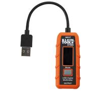 Klein Tools USB Power Meter, USB-A Digital Meter for Voltage, Current, Capacity, Energy Resistance ET900, Orange