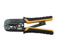 Ratcheting Crimper, Modular Crimper Cutter Stripper for RJ45, Cat5e, Cat6, CAT6A KLEIN TOOLS VDV226-011-SEN