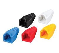 Klein Tools VDV824-650 CAT6 /CAT5e Data Ethernet Network RJ45 Terminated Strain Relief Boots, Latch Protection, Color Coded 100-Pack,White