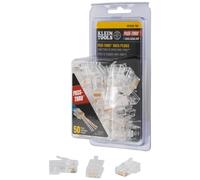 Klein Tools VDV826-704 Modular Data Plug for CAT6A and Larger Diameter CAT6 Indoor or Outdoor Ethernet Cable, 50 Pack