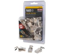 KLEIN TOOLS VDV826-705 Modular Data Plug for CAT6A Shielded Cable and Larger Diameter CAT6 Indoor or Outdoor Ethernet Cable, 50-Pack