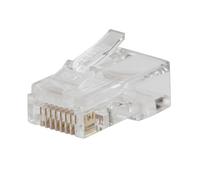 KLEIN TOOLS VDV826-729 Pass-Thru Modular Data Plugs, RJ45-CAT6, 10-Pack, Gold Plated, Power Over Ethernet-FCC-UL-RoHS Compliant, For Solid or Stranded Cable