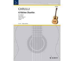 Kleine Duette(6) 2 Opus 34 Ferdinando Carulli Book [Softcover] 2 Guitars Schott