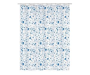 Kleine Wolke 180 x 200 cm Bubble Shower Curtain with a Marine Blue Bubble Design