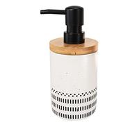 Kleine Wolke Alva White Bamboo & Ceramic Freestanding Soap Dispenser