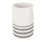 Kleine Wolke Alva toothbrush holder, accessories, colour: black and white, material: stoneware