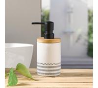 Kleine Wolke Alva White Bamboo & Ceramic Freestanding Soap Dispenser