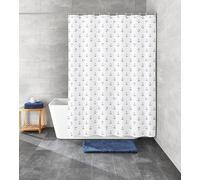 Kleine Wolke Anchor Fabric Shower Curtain Dark Blue 180 x 180 cm