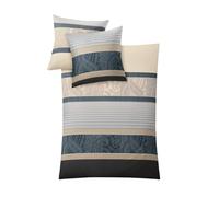Kleine Wolke "Cambridge” Bed Linen Set, mako satin, taupe, 135 x 200 cm