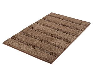 Kleine Wolke "Monrovia Bath Rug, Polyester, Dark Beige, 60 x 100 x 2.5 cm