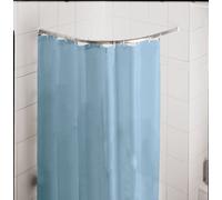 Kleine Wolke Shower Curtain Bar, Metal, Chrome, 90 x 90 x 1 cm