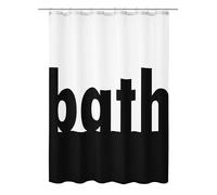 Kleine Wolke Shower Curtain, Polyester, Black White, 180x200 cm