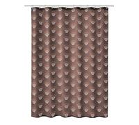 Kleine Wolke Shower Curtain Textile Bow in Nut Brown with 180 x 200 cm