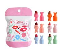 Kleines Make-Up - Lippenstift - Set, Süße Lippenstifte Set - 6x Hohe Pigmentierte Samtlipgloss Sticks, Kosmetik Make-Up Matte Lippenfärbemittel Kit Für Mädchen, Frauen, Freundin, Schwester