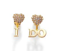 Kleinfeld Women's Bridal Word Play Bachelorette Delicate Earrings, One Size, Brass, No Gemstone