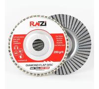 klenbo 115MM Diamond Flap Disc Wheel Apply Angle Grinder for Glass Metal ceramic Tile Marble and Granite Polishing Grinding Wheel 115x22.23mm (#200)