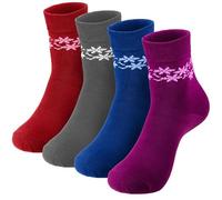 Klenton Ladies Bamboo Socks 4 Pack - Luxury Soft, Breathable & Anti-Odour Women’s Socks for Sensitive Skin, Giftable Socks UK 4-7