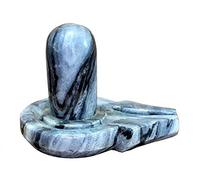 KLEO Black Marble Stone Shiva Lingam Shiv Ling Idol Murti Statue (4.25 Black)