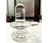 KLEO Glass Shiva Lingam Shiv Ling Murti Idol Statue Sculpture - 3" Inches