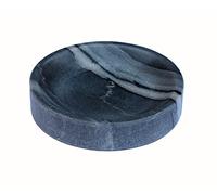 KLEO Natural Marble Stone Soap Dish Soap Holder Bath Accessories For Bathroom, Tub or Wash Basin Accessory (Black)