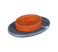 KLEO Natural Stone Soap Dish - Bath Accessory for Bathroom, Kitchen, Washroom, Wash basin - Grey/Black
