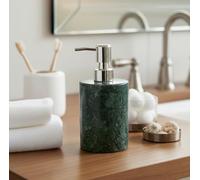 KLEO Soap/Lotion Dispenser - Made of Natural Stone Green Color - Luxury Bathroom Accessories Bath Set (Green)