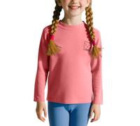 Kleoque Girls' Fleece T-Shirt Basic Long Sleeve Mock Turtleneck Casual Trendy Soft Base Layer Top Tees Winter Warm Cute Graphic Print Comfy Active Workout Blouses #01Wine 3-4 Years