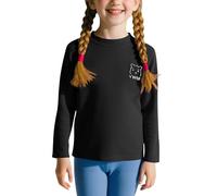 Kleoque Girls' Fleece T-Shirt Basic Long Sleeve Mock Turtleneck Casual Trendy Soft Base Layer Top Tees Winter Warm Cute Graphic Print Comfy Active Workout Blouses #01Dark Gray 7-8 Years