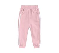 Kleoque Kids Sweatpants Joggers Trousers Side Striped Baggy Sweat Pants with Pockets Girls Boys Athletic Joggers for Teen Fashion Cute Tween Clothes #01Pink 14-15 Years