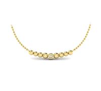 KLEORA AURORA Modern Electrum™ Diamond Horizontal Necklace