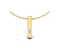 KLEORA AURORA Modern Electrum™ Miracle Plate Diamond Bar Pendant