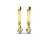 KLEORA AURORA Modern Electrum™ Miracle Plate Diamond Droplet Hoop Earrings