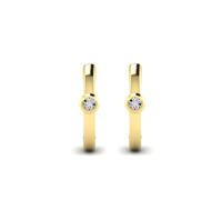 KLEORA AURORA Modern Electrum™ Miracle Plate Diamond Hoop Earrings