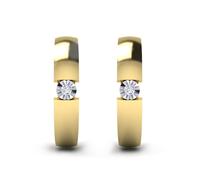KLEORA AURORA Modern Electrum™ Miracle Plate Diamond Hoop Earrings