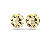 KLEORA IRIS Modern Electrum™ Diamond Cat Eye Circle Stud Earrings